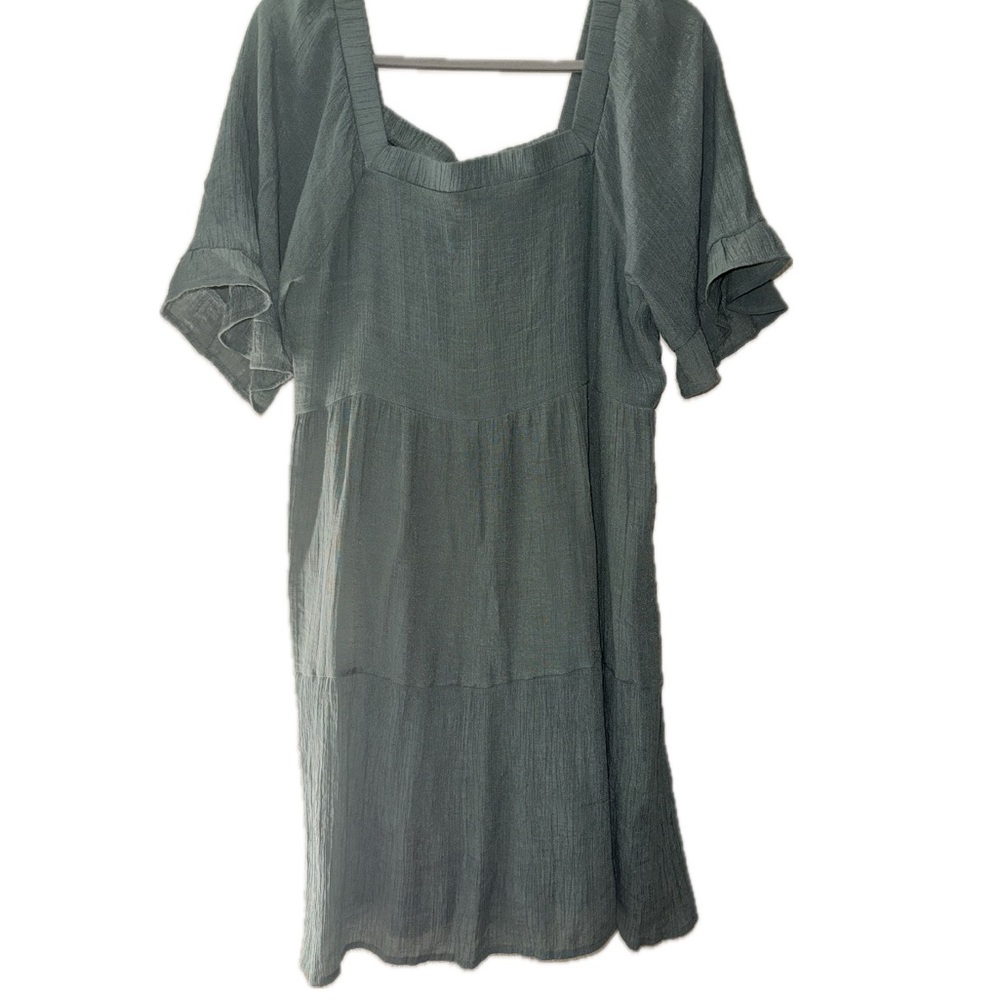 Green mini dress
